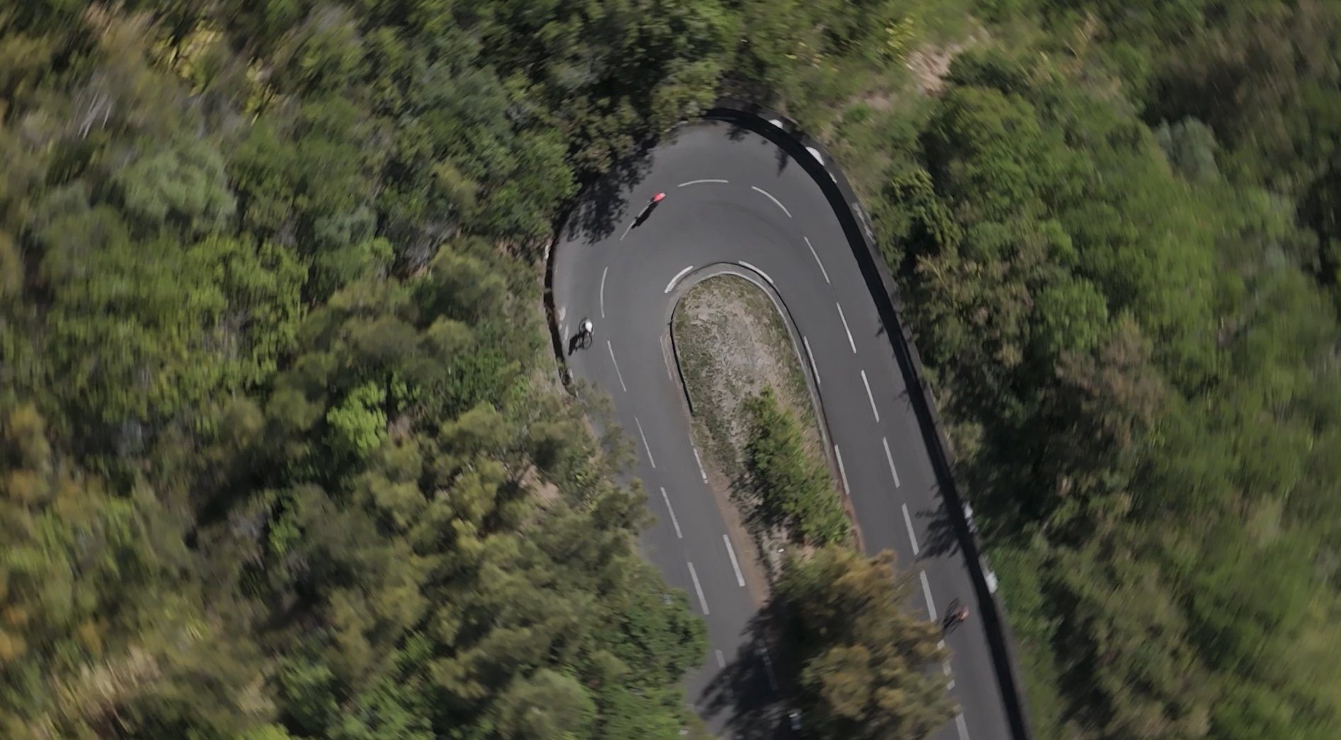 Documentaires sport d'endurance — cyclisme vue aérienne